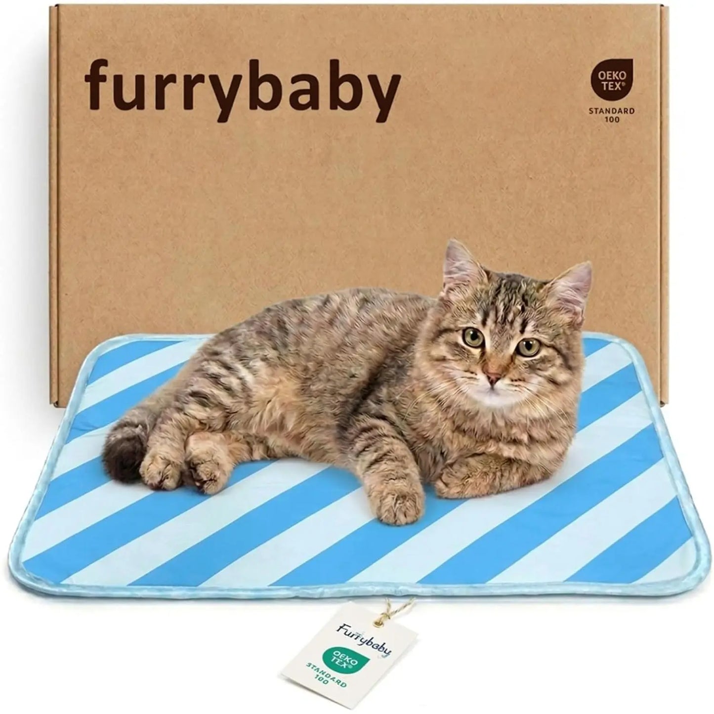 Dog and Cat Cooling Mat - Soft, Breathable Self-Cooling Pad for Pet Beds, 23"x18", Washable Non-Slip Design for Indoor and Outdoor Use, Leaf Pattern