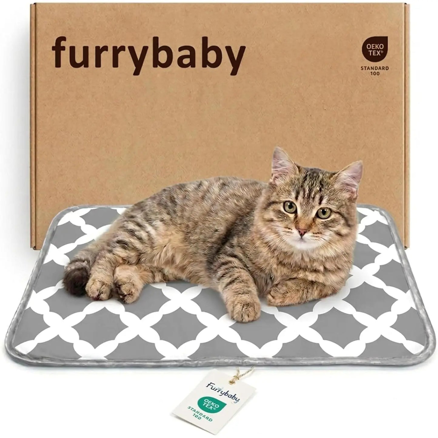 Dog and Cat Cooling Mat - Soft, Breathable Self-Cooling Pad for Pet Beds, 23"x18", Washable Non-Slip Design for Indoor and Outdoor Use, Leaf Pattern